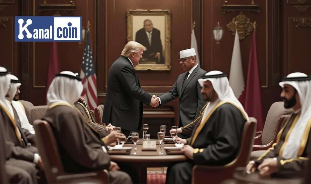 Trump Meets Qatar Leaders En Route to Asia
